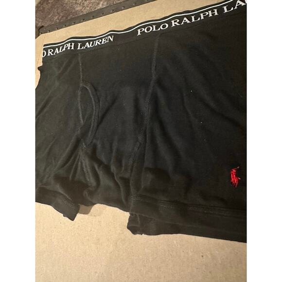NOS (2) POLO Ralph Lauren boxer briefs black XL - Picture 3 of 4